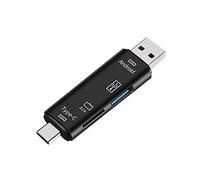 Osmond 5-in-1 Multifunctional OTG Card Reader Micro-SD/SD Card/USB Reader Support TF Android Type-c Phone/Computer/Type-c Universal