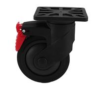 Osmond 5 Inch Mute Swivel Caster with Brake Bracket Wheel for Workbench Machine Electric Equipment Shelf Trash Bin