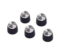 Osmond 5 Pieces Series Guitar Knobs 6mm Shaft Knurled Insert Dia Potentiometer Control Buttons Switch Buttons