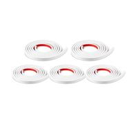 Osmond 5 Rolls Total Window Grille Inserts Grid Kit Self Adhesive Peel and Stick Trim Simulated DIY Window Decorative White