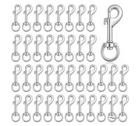 Osmond 50-Piece Swivel Snap Hook Set- Heavy-Duty 2.7 Inch Metal Clips for Dog Leash, Flagpoles, Hammocks