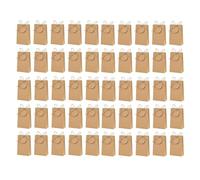 Osmond 50Pcs Paper Gift Box with Ribbon Tags Cookie Candy Packaging Bag Wedding Birthday Party Decor Supplies Brown