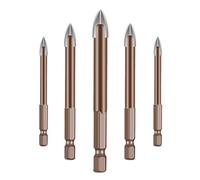 Osmond 5PCS Titanium Masonry Drill Bit Drill Bit Triangle Drill Bit with Hex Shank 5PCS 5 6 8 10 12mm Titanium Bit