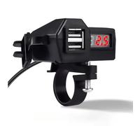 Osmond 5V2A Motorcycle Dual USB Charger Waterproof Charging Socket for Mobile Phone for E-Bike Scooter ATV Moped