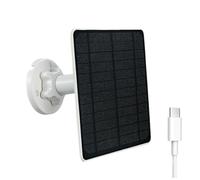 Osmond 5W Solar Panels IP65 Waterproof with 3 Meters Cable for 5V Battery Camera Low Power Camera Security Camera Outdoor,A