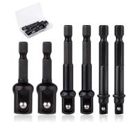 Osmond 6pcs Impact Socket Adapter Set,1/4,1/2,3/8 Inch Impact Driver Conversion Set Socket Driver Bits Drill Socket Adapter Kit