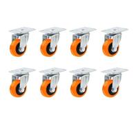 Osmond 8PCS 1.5 Inch Casters Wheels Set 360° Swivel Universal Plate Caster Wheels for Storage Box/Small Furniture/Kitchen