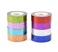 Osmond 8PCS Masking Tape Rainbow Arts Home Office Decor Strong Viscosity 8 Colors Vibrant Easy Tear No Tape