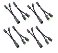 Osmond 8PCS Y Type Leads Deutsch DT DTP 2 Pin Socket Adapter for LED Pod Work Light Retrofit Connectors Wiring Harness