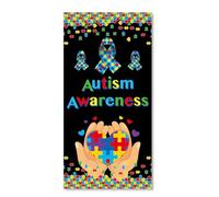 Osmond 90x180cm Photography Background Fabric World Autism Day Banner Background Puzzle Scene Setting Background Fabric Easy Install