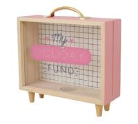 Osmond Adventure Archive Box, Travel Shadow Box, Ticket Shadow Box with Slot, 8Inch Memory Boxes for Keepsakes Pink