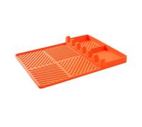 Osmond Barbeque Grill Accessories Tools for Side Shelf Mat Grill Pad Grill Kitchen Counter Spatula Silicone Mat Orange Large