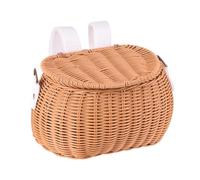Osmond Children Bike Basket Bike Scooter Tricycle Basket Shoulder Strap Bicycle Front Handlebar Basket Rattan Basket for Kids