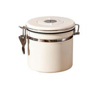 Osmond Coffee Canister with Date Tracker Stainless Steel Kitchen Storage Box 1.2L White