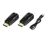 Osmond -Compatible to VGA Adapter HD 1080p Audio Converter Audio Transmission with 3.5mm Jack Audio Converter Black