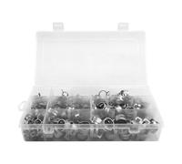 Osmond Complete Set of 160 Hose Clamps: Diameters Range 6.5-18mm with Included Screwdriver