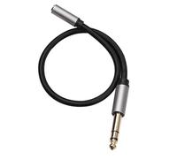 Osmond Conversion Cable Aluminum Alloy Conversion Cable 6.35mm 1/4 Male to 3.5mm 1/8 Female Stereo Jack for Amplifiers, Guitar, Keyboard Piano, Home Theater 30CM
