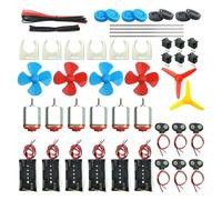 Osmond DC Motors Kit, Mini Electric Hobby Motor 3V -12V 25000 RPM Strong Magnetic with Shaft Propeller,Battery Holder