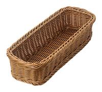 Osmond Desktop Cutlery Storage Basket Woven Basket Restaurant Tableware Drain Storage Box Tableware Storage Basket, Brown