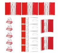 Osmond DIY Piano Hinge Acrylic Hinges Kit,15Pcs Self Adhesive Latch Buckles Set Plastic Door Buckle for Box No Need to Punch Drill