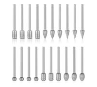 Osmond Drill Grinding Bit Set 20 Pcs Stone Carving Tools Set with 1/8 Inch Shank for Carving, Engraving, Glass, Jewelry
