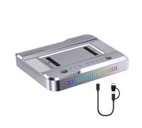 Osmond Dual-Bay M.2 SSD Clone Docking Station with RGB M.2 NVME NGFF SSD Enclosure USB3.2 GEN2 Type C 20Gbps Data Transfer Support OFFline Cloner Duplicator