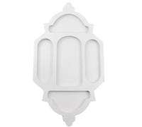 Osmond Eid Mubarak Wooden Tray, Ramadan Snack Tray Dessert Pastry Tray Artistic Serving Tray Easy to Use White