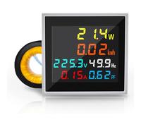 Osmond Energy Meter, AC 50-300V 100A Mini Power Monitor 6in1,LCD Display, Voltmeter, Ammeter,Wattmeter,Frequency Tester with CT