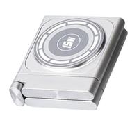 Osmond Fast Wireless Charging Station Movable Design, Modern All Aluminum Alloy Body, 4 in 1 Wireless Charger for Travel Silver Gray