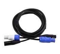 Osmond Flexible Powercon XLR DMX512 Power Combination Cable 3 X 1.5mm Combo Cable for Stage Lighting Moving Head 2m