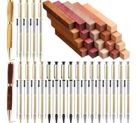 Osmond for Lathe Compatible 20Sets Woodturning Pen Kits Project Supplies Including 7mm Slimline Pens with Refills and Blanks Lumber