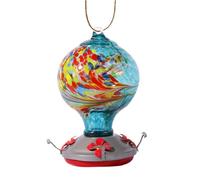 Osmond Garden Bird Feeders for Outdoors Hanging, Bird Gifts for Women, Blown Glass Bird Feeder Easy Install Easy to Use A
