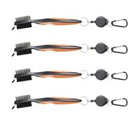 Osmond Golf Club Cleaning Brush, Ball Double-Sided Cleaning Tool, Nylon Steel Brush, Cleaning Tool Accessories Orange