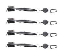 Osmond Golf Club Cleaning Brush, Ball Double-Sided Cleaning Tool, Nylon Steel Brush, Cleaning Tool Accessories Black