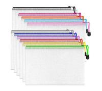 Osmond Grid File Bag Zipper File Bag Store File Grid Bag Mesh Storage Bag Transparent File Bag Delivery Data Storage Bag