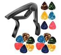 Osmond Guitar Capo,Guitar Pick 0.46mm/0.71mm/0.96mm for Acoustic Guitar Electric Guitar Bass Ukulele,Banjo,Folk Guitar,Etc