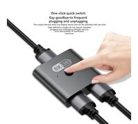 Osmond High-Definition 8K -Compatible 2-In-1-Out Splitter Bidirectional Switcher Supports Dual Display Output