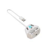 Osmond High-Speed 5 Gbps USB 2.0 2 Port HUB Type-C Docking Station Transmission Splitter Adapter for Laptop Hard Drive White