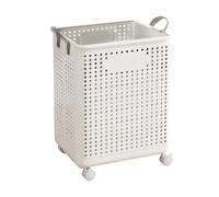 Osmond Household Folding Dirty Laundry Basket Bathroom Laundry Basket with Pulley Basket 37.7x31x50cm