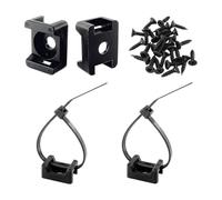 Osmond HSaddle Type Cable Zip Tie Mounts Base Kit with Screw Hole,Set Strong 6 Inch Nylon Cable Ties and Screws Each 100 PCS