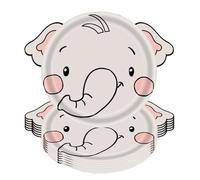 Osmond Jungle Animal Theme Paper Plate Animal Disposable Plates Cutlery Set for Wild Animal Theme Baby Baptism Elephant