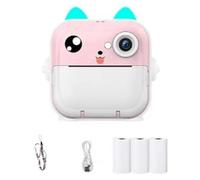 Osmond Kids Photo Camera 2.4Inch IPS Screen Child Camera Instant Print Video Recording Take Pictures Birthday Gift Pink (B) Easy Install Easy to Use