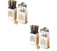 Osmond Kitchen Chopstick Holder Multi-Function Cutlery Holder No Need to Punch Holes, Wall-Mounted Spoon and Fork Holder B