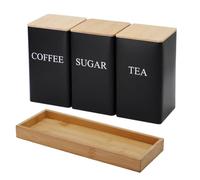 Osmond Kitchen Storage Box with Lid, Metal Tea Coffee Sugar Storage Jar, Countertop Food Container Box, Tea Jar Snack Jar A