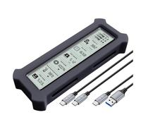 Osmond M. 2 for NVME Dual-Protocol SSD Enclosure with Integrated Display Screen- USB Type-C Adapter for NVME and SSD Disks Box A