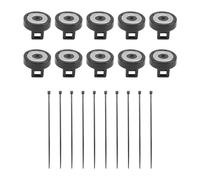 Osmond Magnetic Cable Tie Holder Wire Nylon Mount Ties Suction Cup Hook Black