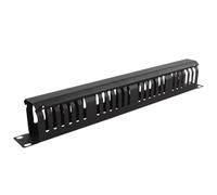 Osmond Metal Finger Duct Wire Organizer with Cover 24 Slot 1U Horizontal Mount 19 Inch Network Cable Management for Server Rack