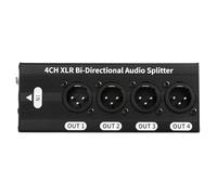 Osmond No Power Required XLR Balanced Audio Splitter 3 Pin 1 Input 4 Output Signal Distribution Box 1X4 XLR Splitter