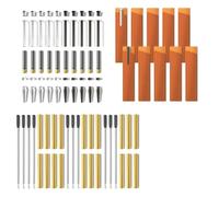 Osmond Pen Kits 10 Pack for Woodturning- 10 Pens with Black Ink, Ballpoint, Craft Slimline, Rollerball Turning Supplies, Twist Set