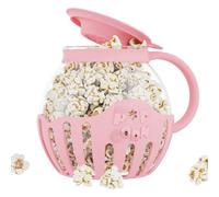 Osmond Popcorn Maker Microwave Snack Popcorn Air Poppers 2.25 Quart Popcorn Bowl Borosilicate Kitchen Accessories,Pink